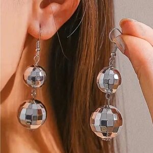 Retro Party Time Disco Ball Earrings
